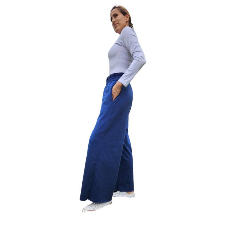 GENERICO Pantalones cargo elásticos de cintura alta para mujer - Khaki