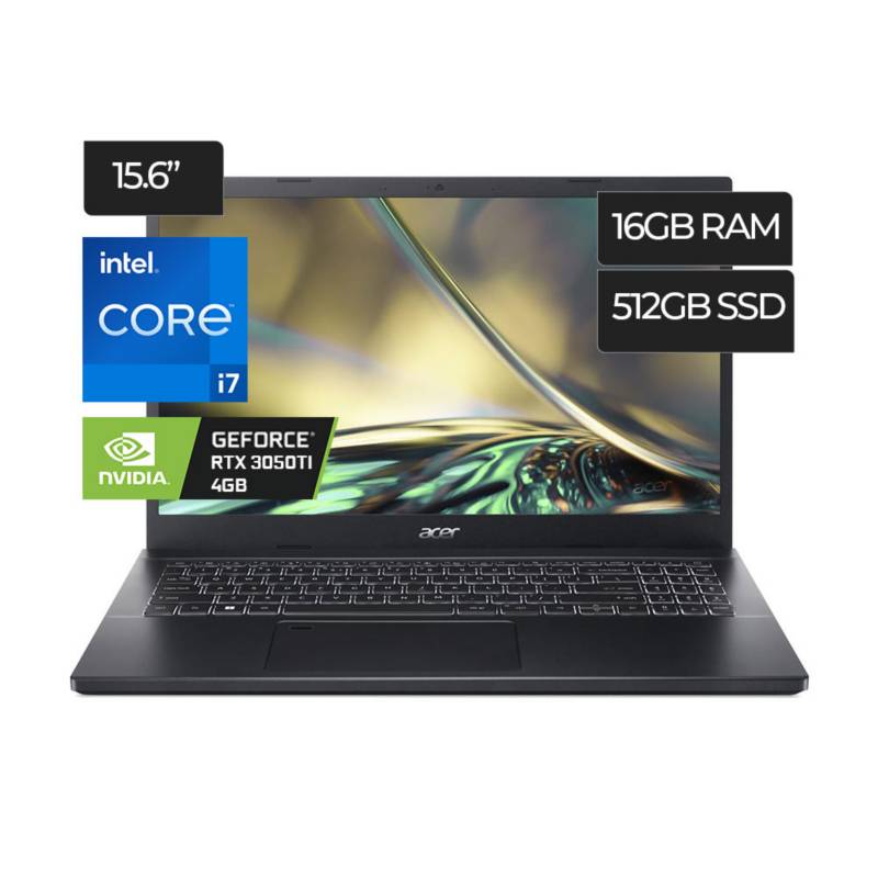 ACER - Laptop Acer Aspire 7 A715-51G-738D Intel Core i7 16GB 512GB Windows 11