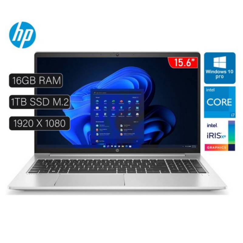 Notebook Hp Probook 450 G9 156 Core7 12va 16gb 1tb Touchpad Hp 0295