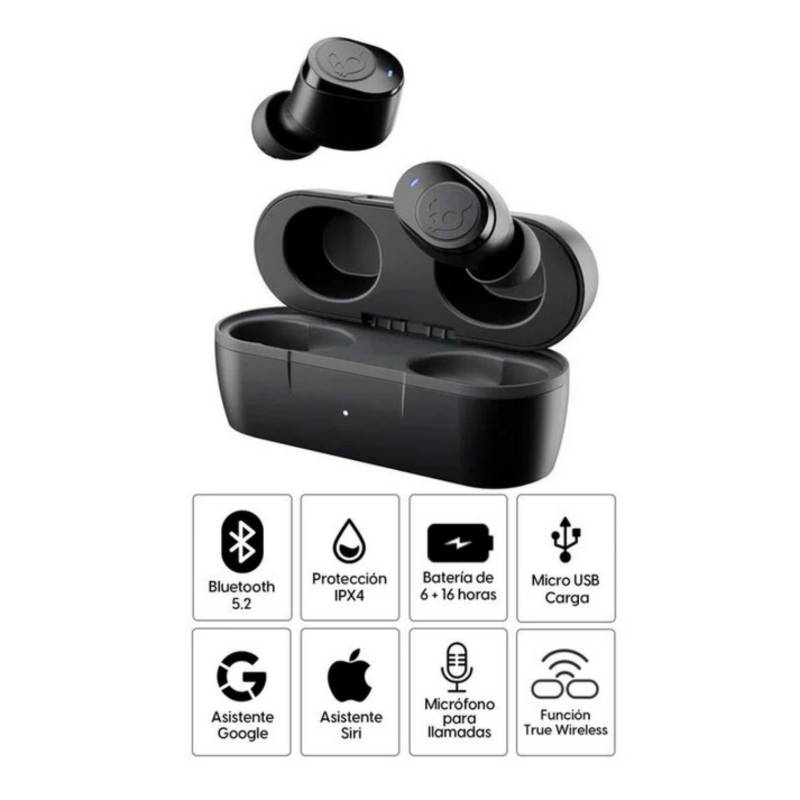 SKULL CANDY - Audifono Bluetooth Skullcandy Jib True Wireless 5.0 Negro
