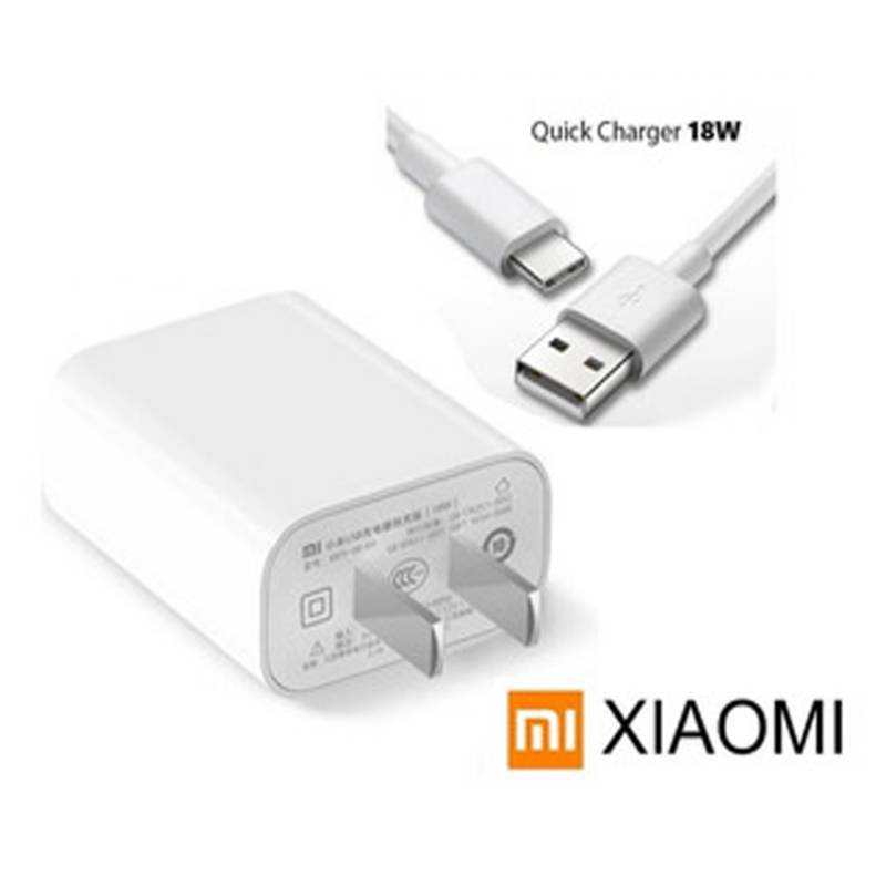 Xiaomi-cargador rápido de 18W, adaptador de 1M, Cable de datos de