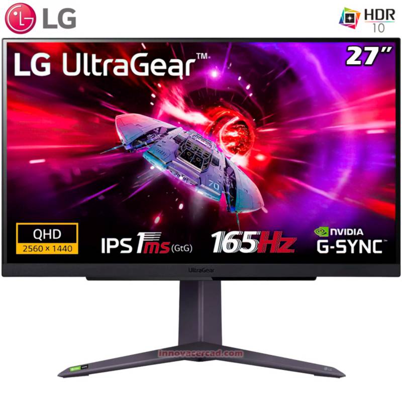 Monitor LG 27GR75Q-B Ultragear 27 IPS 2K 165hz 1ms HDR10 G-Sync LG