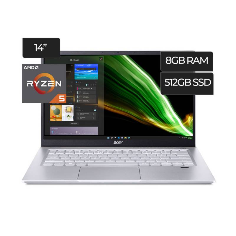 ACER - Laptop Acer Swift X Sfx14-41G-R7Yt AMD Ryzen 5 8GB 512GB Windows 11