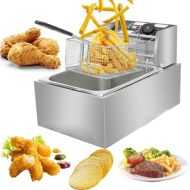 Maquina Freidora Eléctrica 12L 2500W Papas Fritas GENERICO