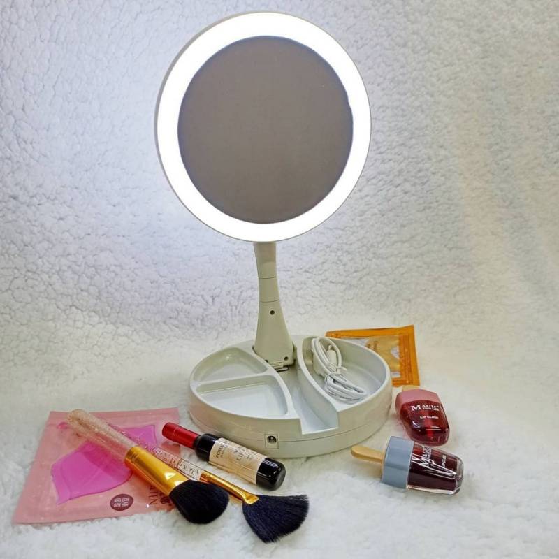 Espejo para Maquillaje con Luz LED Redondo con Encendido táctil - Blanco  SEISA