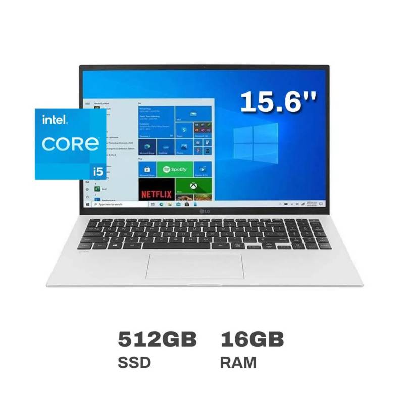 LG - Laptop LG Gram 156 Core i5 16GB 512GB Ultra Ligera 15Z90P-GAH66B4