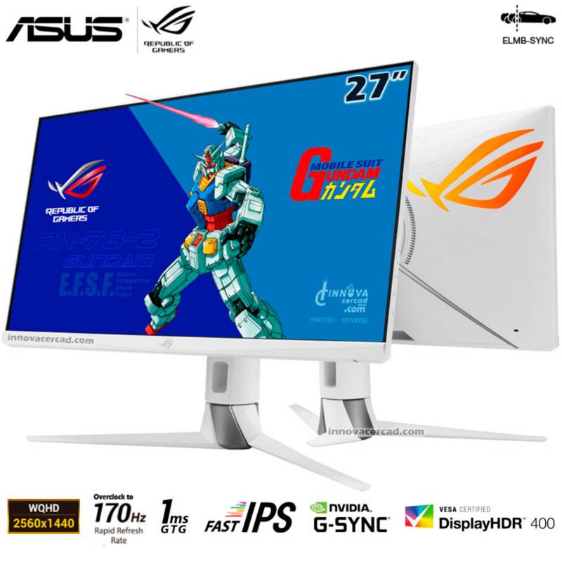 MONITOR ASUS ROG Strix XG27AQ-W, 27 FAST IPS, 2K QHD, 170Hz, 1ms, G-Sync,  FreeSync