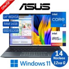 Laptop ASUS UX5401ZA-L7060W 14" WQXGA 2.8K Core i7-12700H, 12va Gen,Ram 16GB, SSD 512GB, Win 11