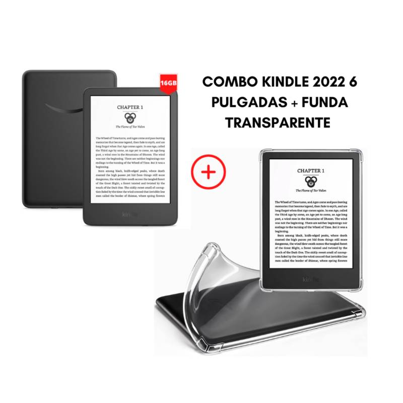 Kindle 11th generación 2022 16GB 6 Negro + Funda Transparente
