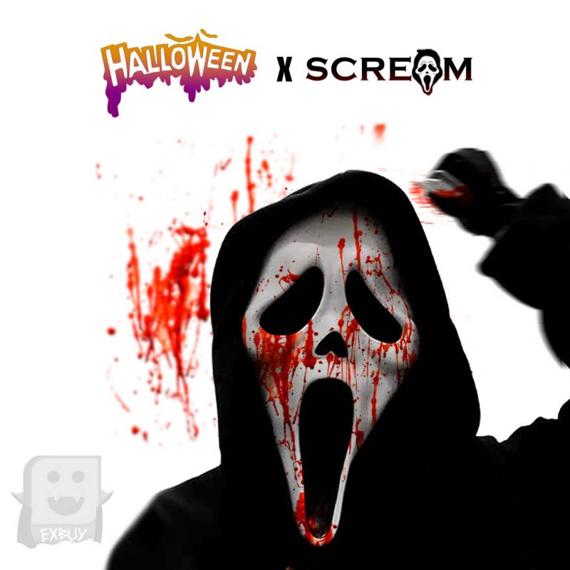 Disfraz Halloween Scream Talla M Máscara Scream Sangre GENERICO