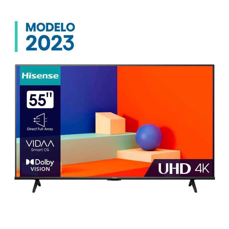 HISENSE - Televisor Hisense 55'' UHD TV 4K SMART 55A6K 2023 VIDAA DOLBY VISION HDR