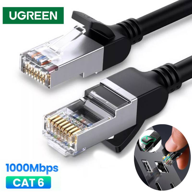 Cable Ethernet Cat 6 Blindado 20 Metros 100% Cobre