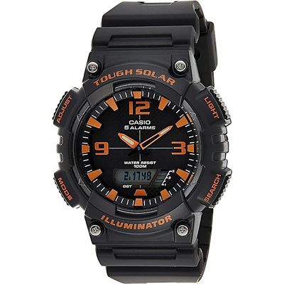 Casio Tough Solar Illuminator Gris y Naranja de Hombre AQ-S810W-8A