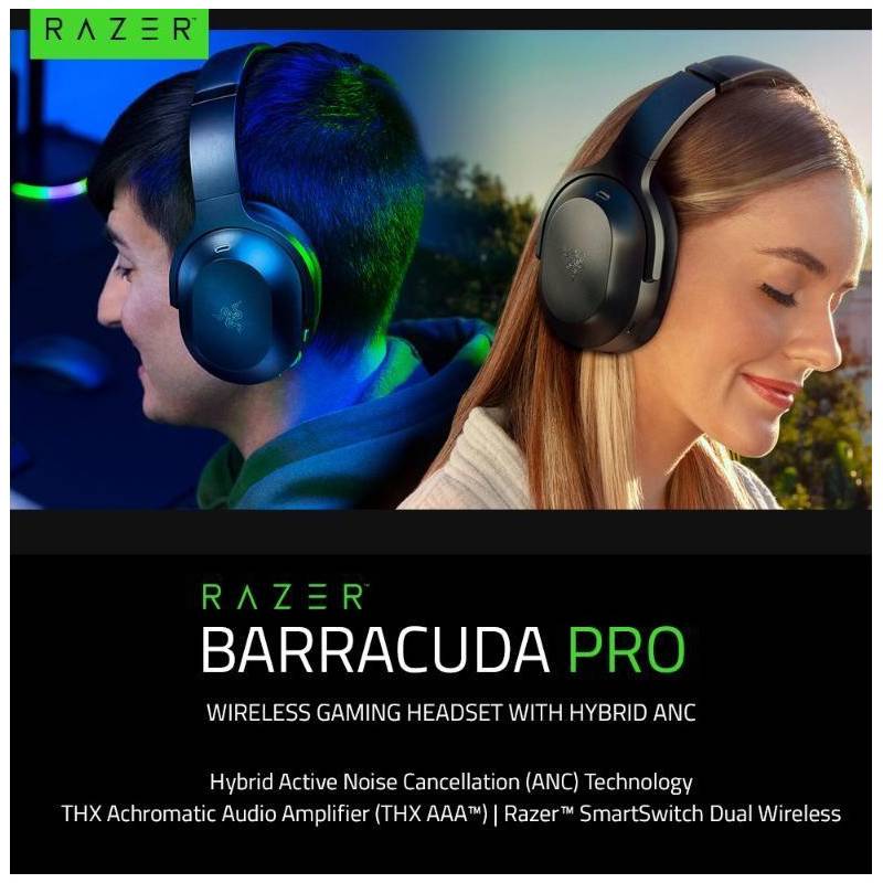 Auriculares Inalámbricos Con Anc Híbrido Razer Barracuda Pro