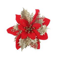 VATYERTY - 10 piezas Navidad Corona de aro de flores artificiales con Clip