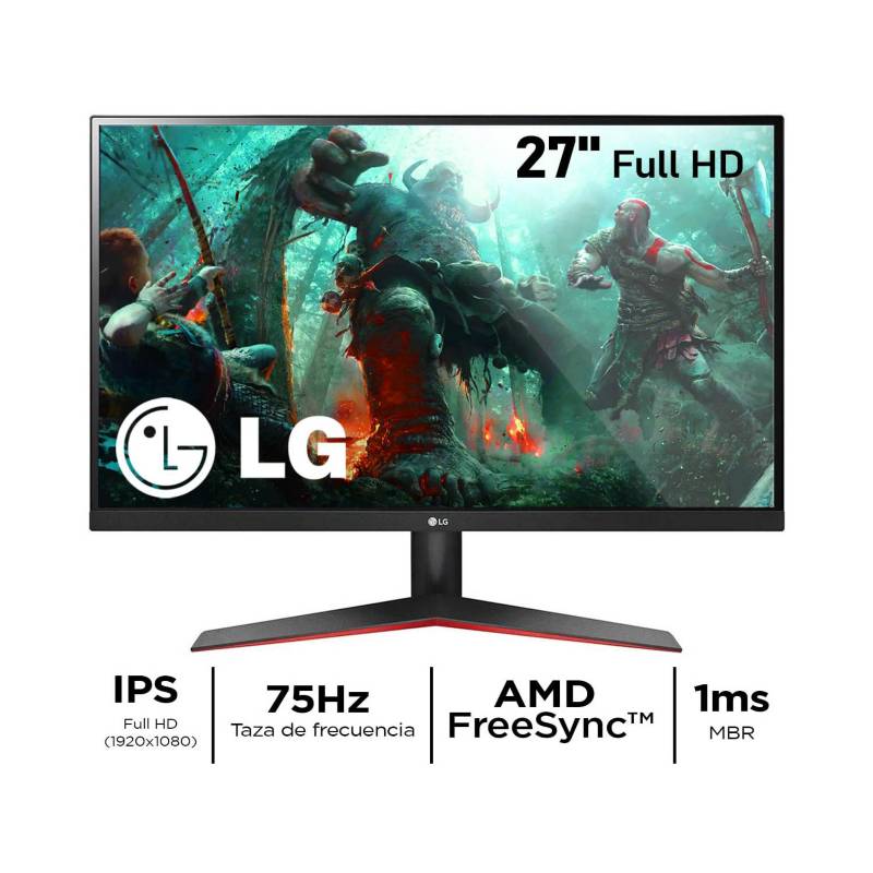 Monitor LG 27 Pulgadas, FHD IPS Con AMD Freesync : Precio Guatemala