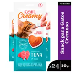 CAT IT - Snack Cremoso Gato Cat It Creamy Sabor Atun Sachets 24x10gr