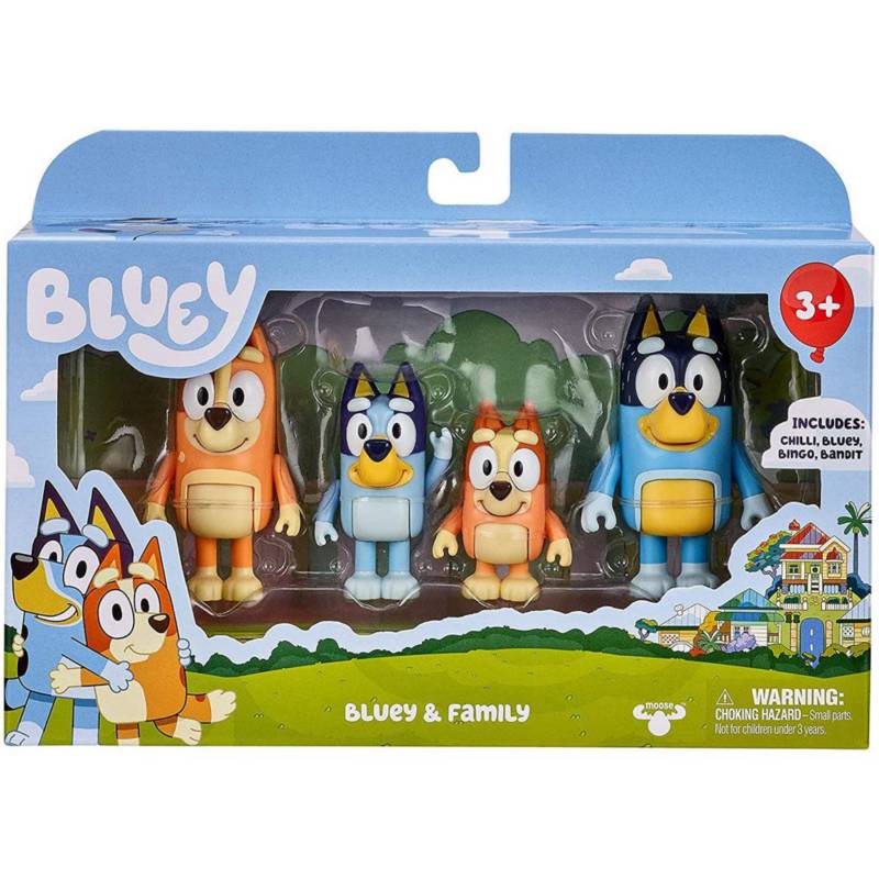 Figuras Familia BLUEY Pack x 4