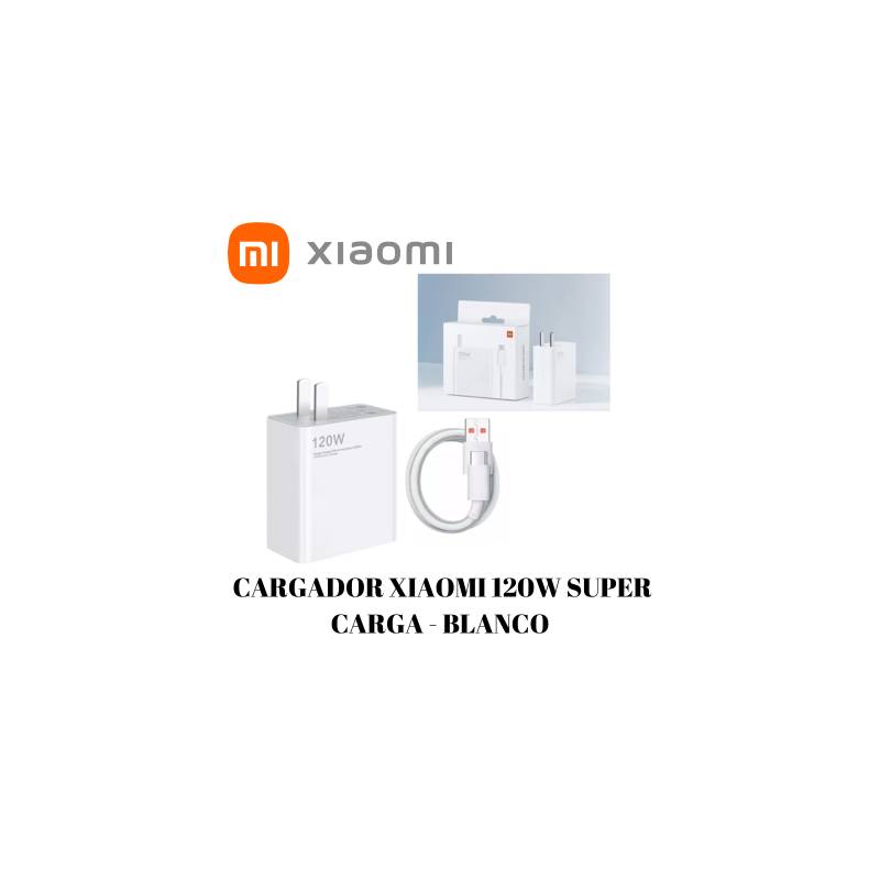 Cargador Xiaomi 120W Tipo C Turbo Original Blanco XIAOMI