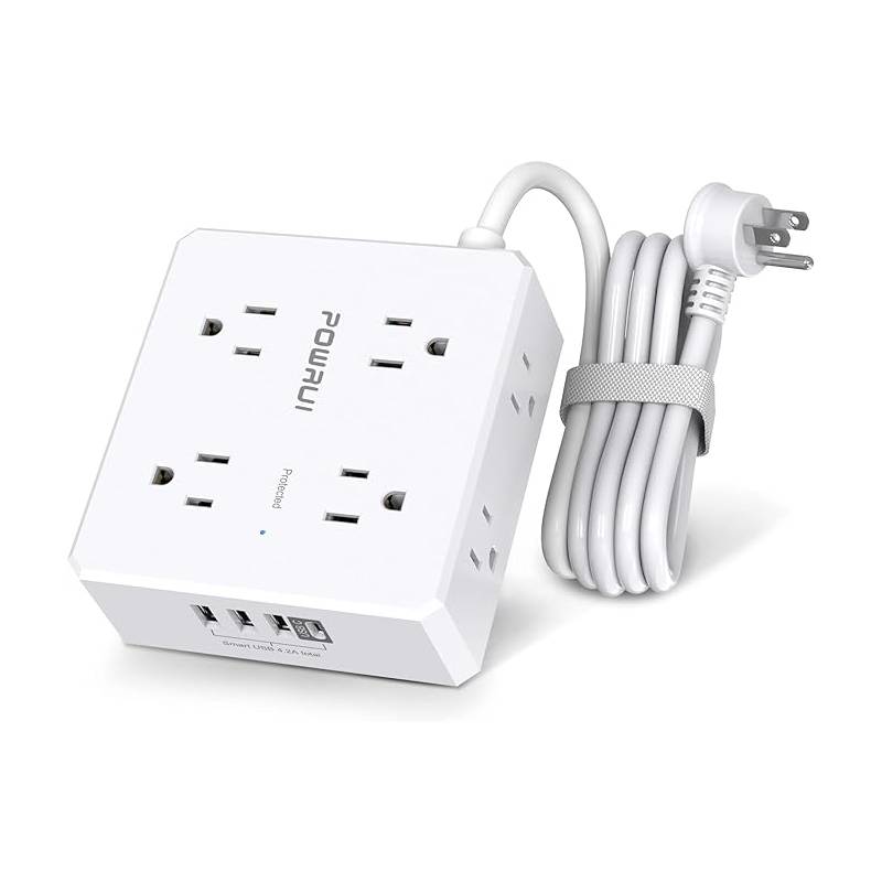 Extensión De Enchufe 6 USB 3 Power Socket Tomacorriente Easy&Home EASY AND  HOME