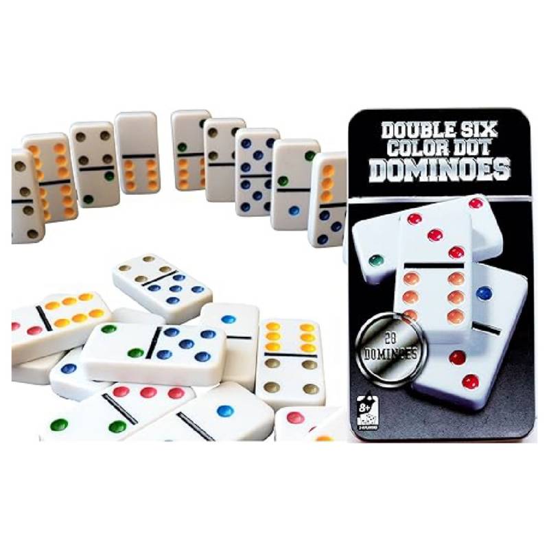 Juego de mesa dominó 28 piezas - caja de madera GENERICO