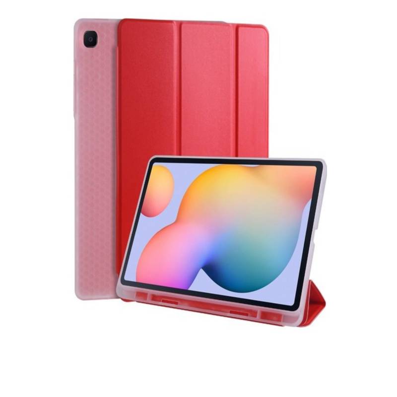IMPORTADO - Funda flip magnética para Tablet samsung tab s6 lite 10 Pulg  Rojo