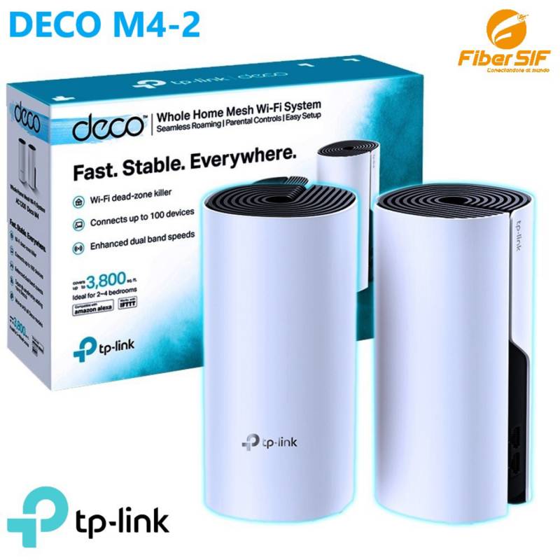 Sistema Wi-Fi Mesh  TP-Link DECO E4 (2-pack), Inteligente, Doble Banda,  AC1200
