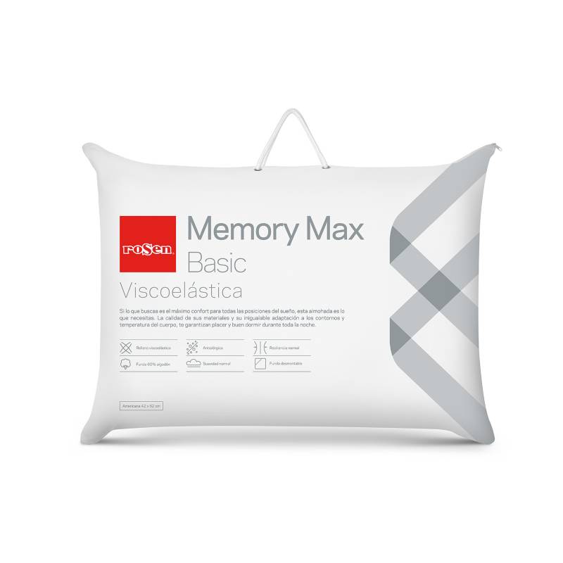 ROSEN - Almohada Memory Max Basic Estándar 42x62cm