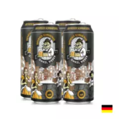 GENERICO - Pack 4 und Cerveza Onkel Weber De Cebada Negra Lata 500ml