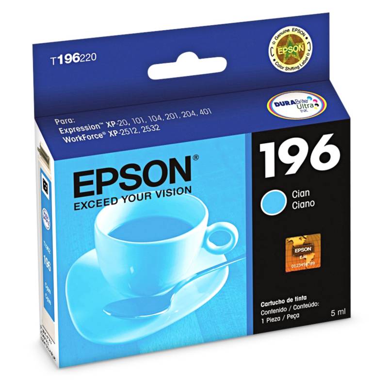EPSON - Epson Cartucho de Tinta T196220 Cian