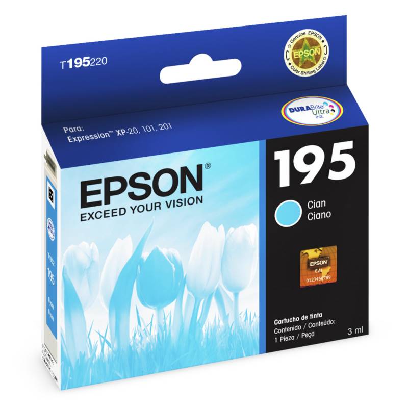 EPSON - Epson Cartucho de Tinta T195220 Cian