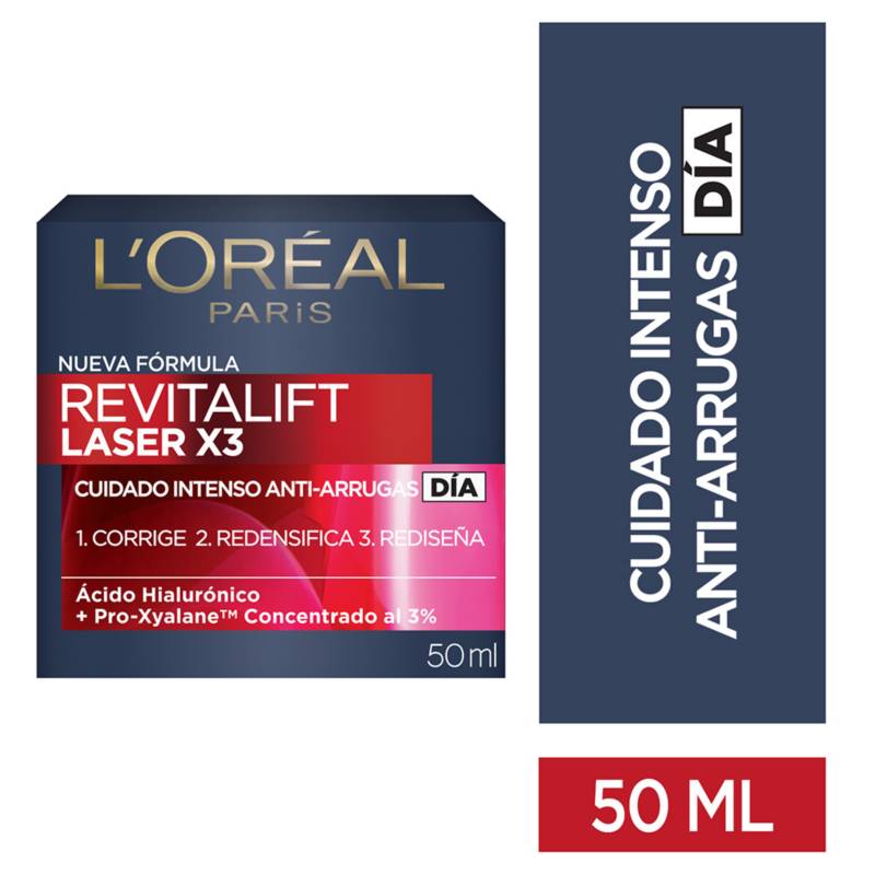 LOREAL PARIS - Crema de día anti-arrugas Revitalift Laser 50ml L'Oréal Paris Skin Care