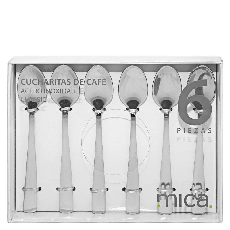 MICA - Set Cucharas Café Classic Acero Inoxidable x 6