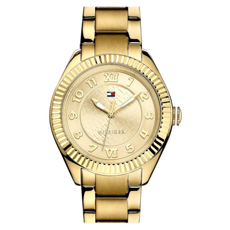 Tommy Hilfiger Gold Flowers 1781781 reloj dorado para dama - TIME
