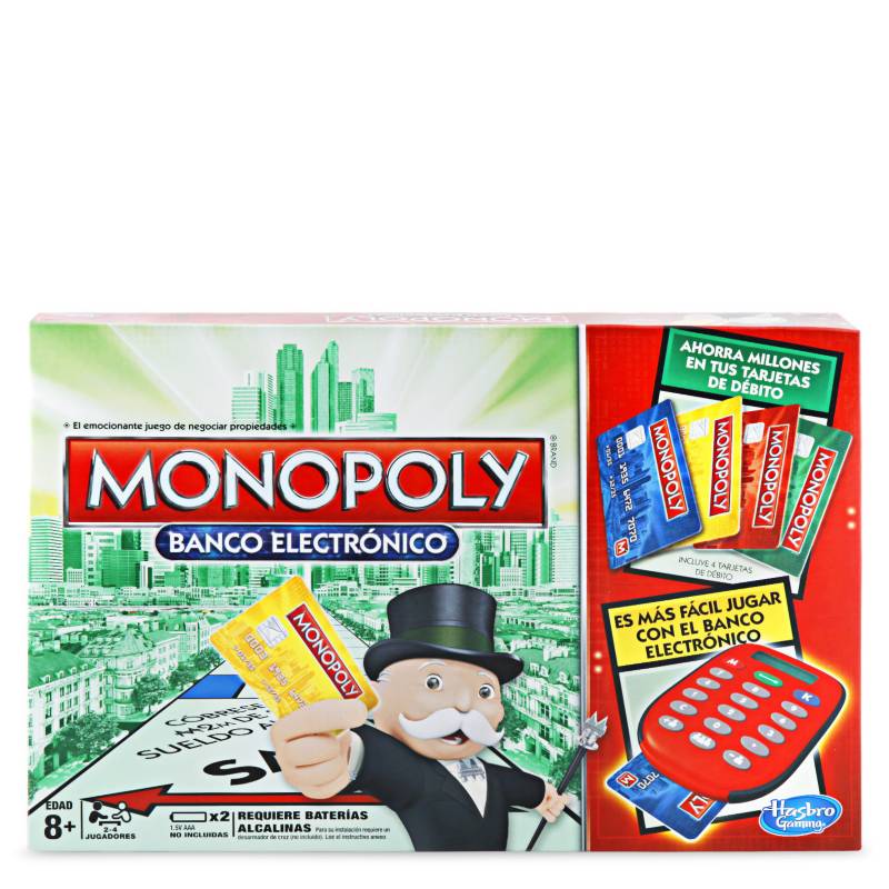 HASBRO GAMES - Juego Mesa Monopoly Banco Electrónico