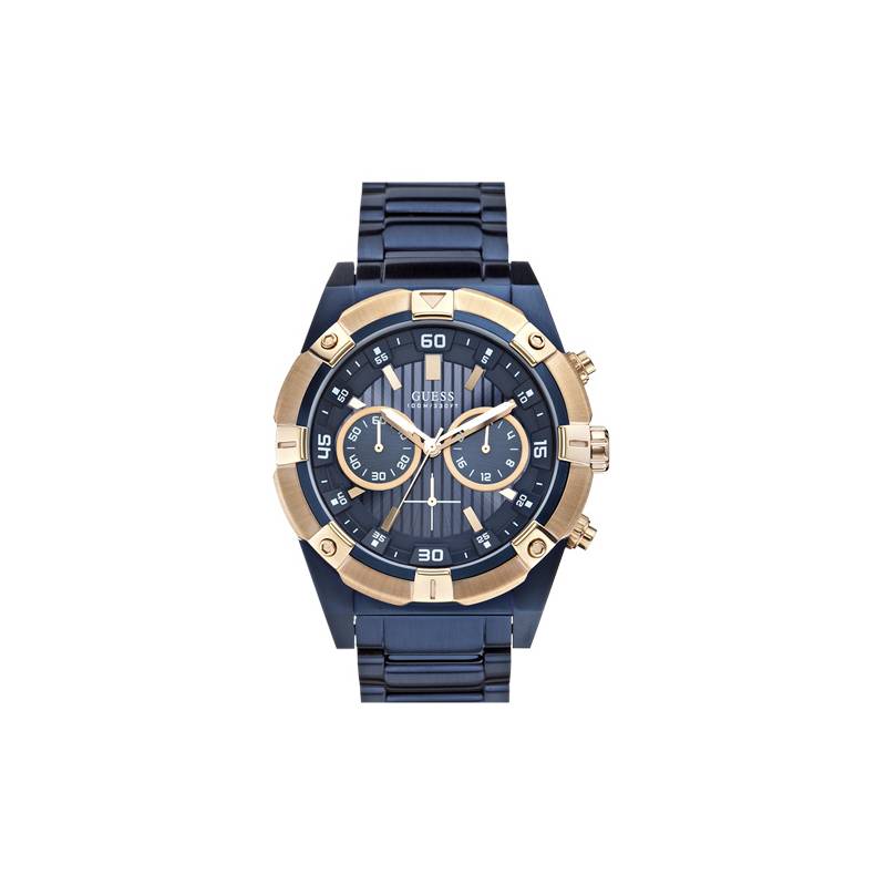 Guess U0377G4 - Reloj para hombres, correa de acero inoxidable color azul:  .es: Relojes