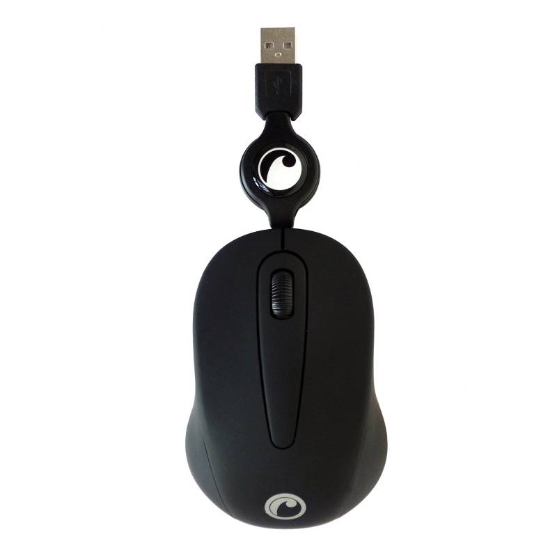 FIDDLER - Mouse Optico Retractil Usb Negro