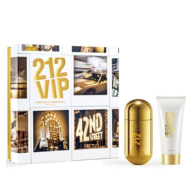 CAROLINA HERRERA - Perfume Mujer 212 VIP EDP 80 ml + Crema Corporal 100 ml
