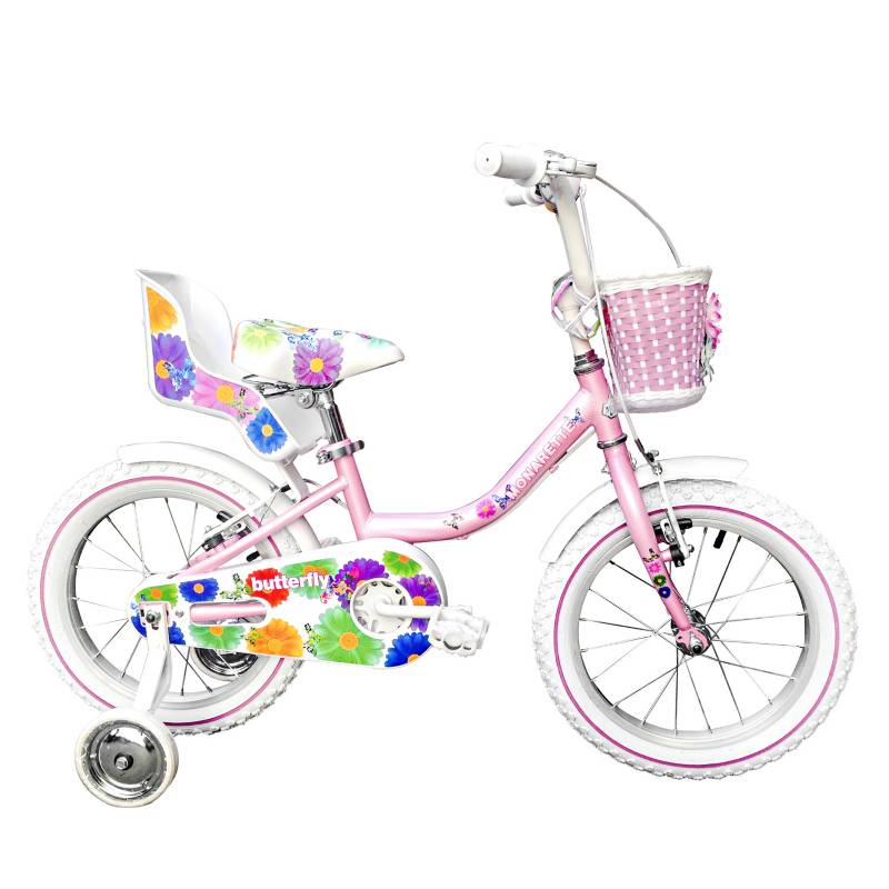 MONARETTE - Bicicletas para Niñas Butterfly Rosado Aro 16"