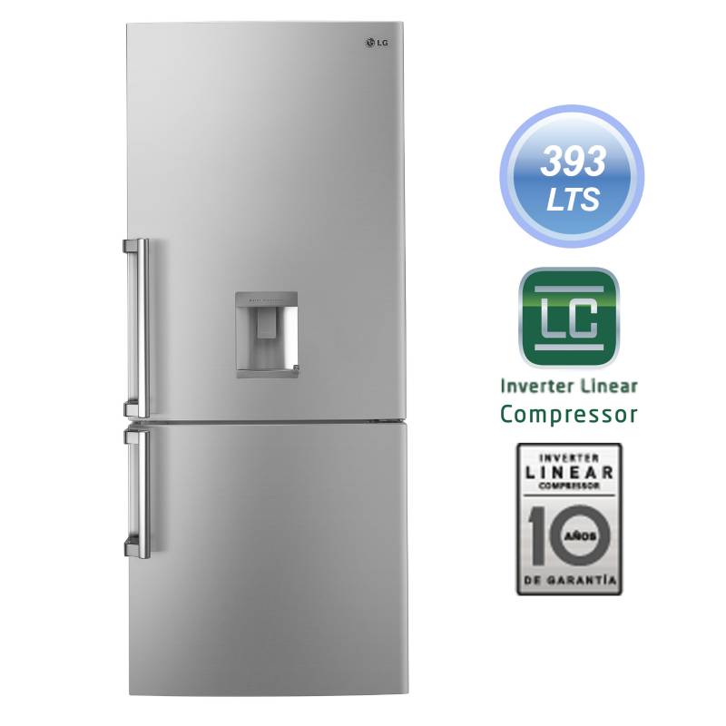 LG - Refrigeradora 393 lt GB40WVN.ANSGLPR Silver