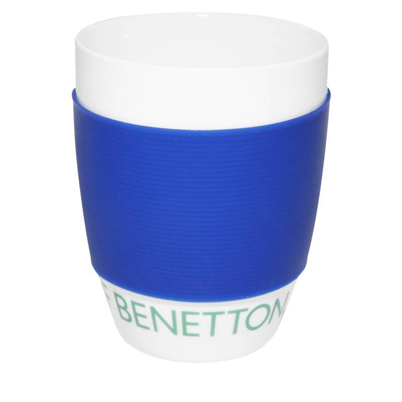 BENETTON - Mug Con Silicona 340ml Azul