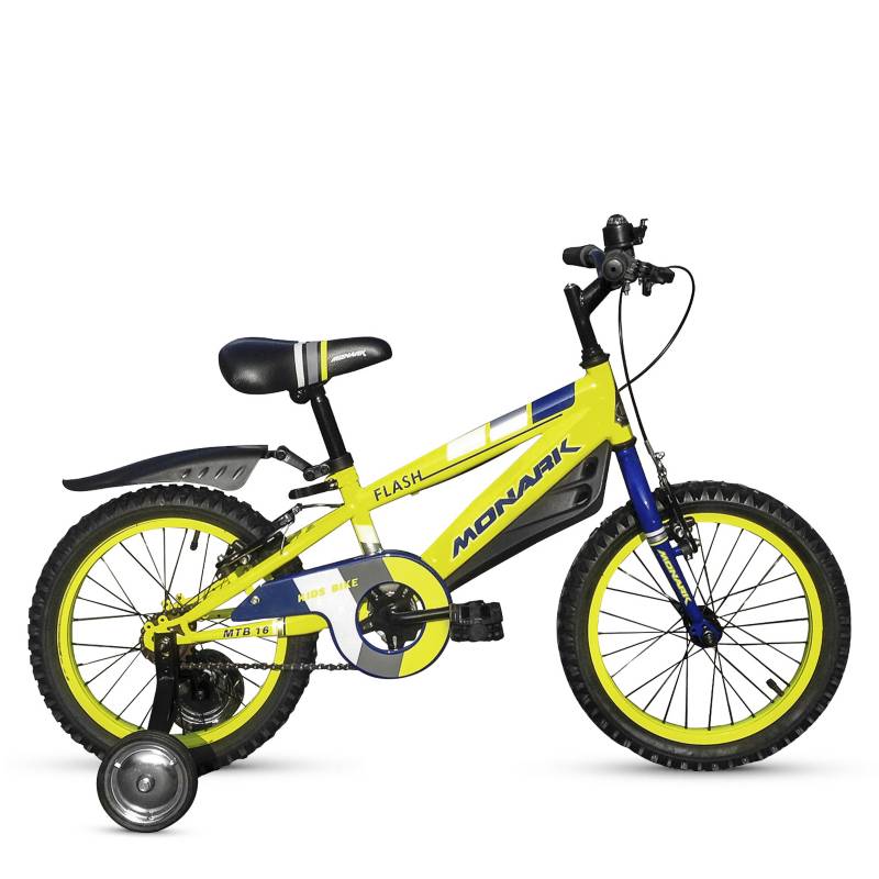 MONARETTE - Bicicleta Flash Aro 16 Amarillo/Azul