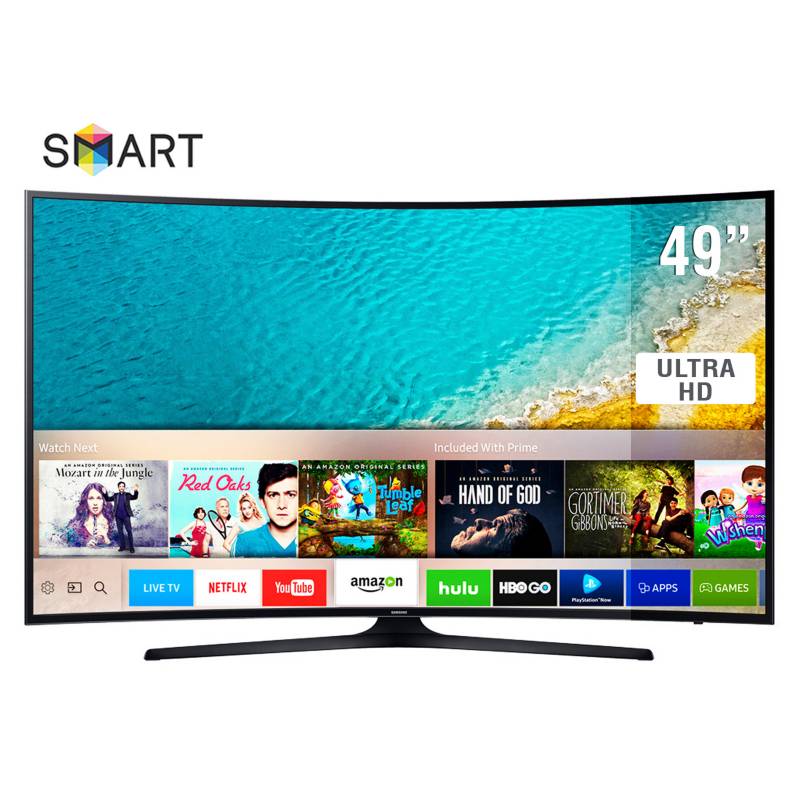 SAMSUNG - LED 49" UHD Curvo Smart TV 49KU6300
