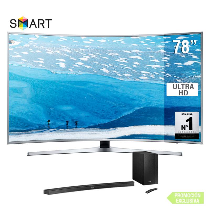 SAMSUNG - LED Samsung 78" 78KU6 Curvo Smart TV + Soundbar