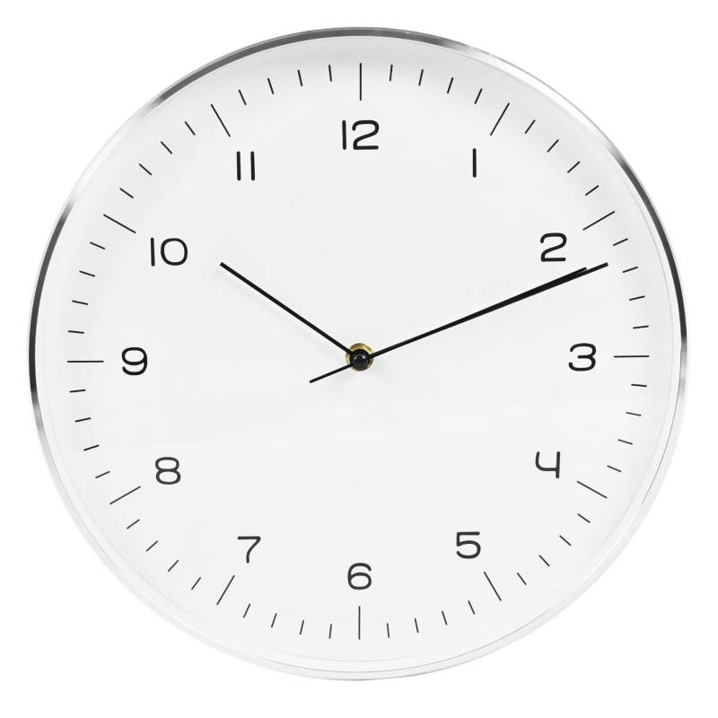 MICA - Reloj Número Plateado 31 cm 