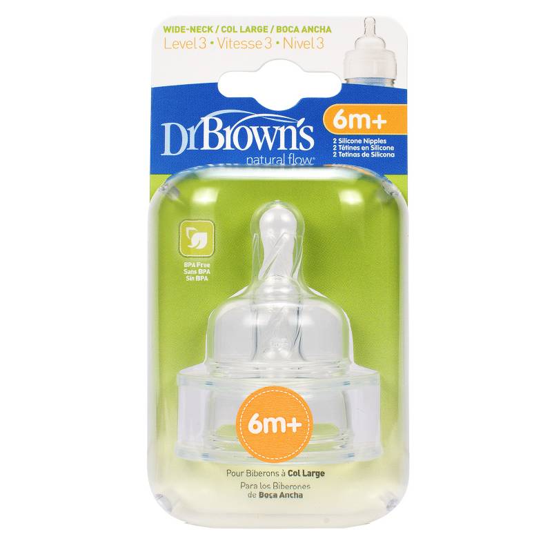 DR BROWNS - SetX2 Tetina N3 para Bebé boca Ancha