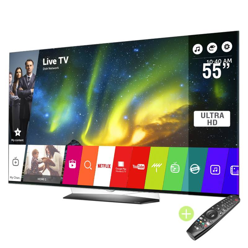 LG - OLED 55'' 4K UHD WebOs 3 Smart TV OLED55B6P