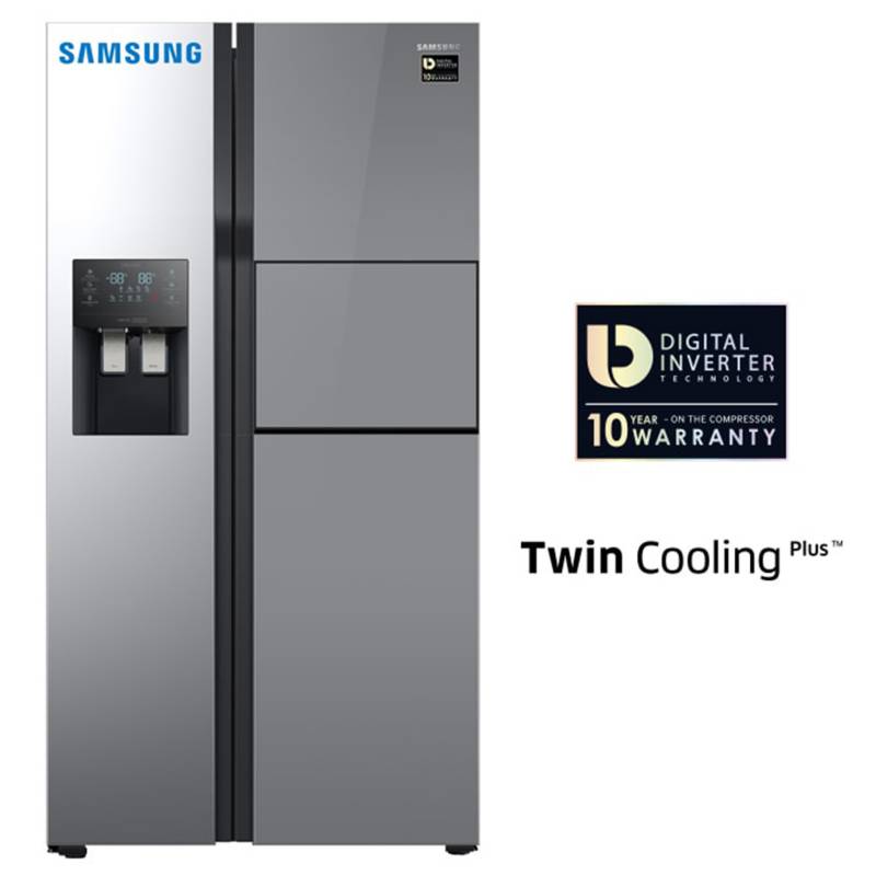 SAMSUNG - Refrigeradora 511 lt RS51K57H02A/PE Negro Espejado