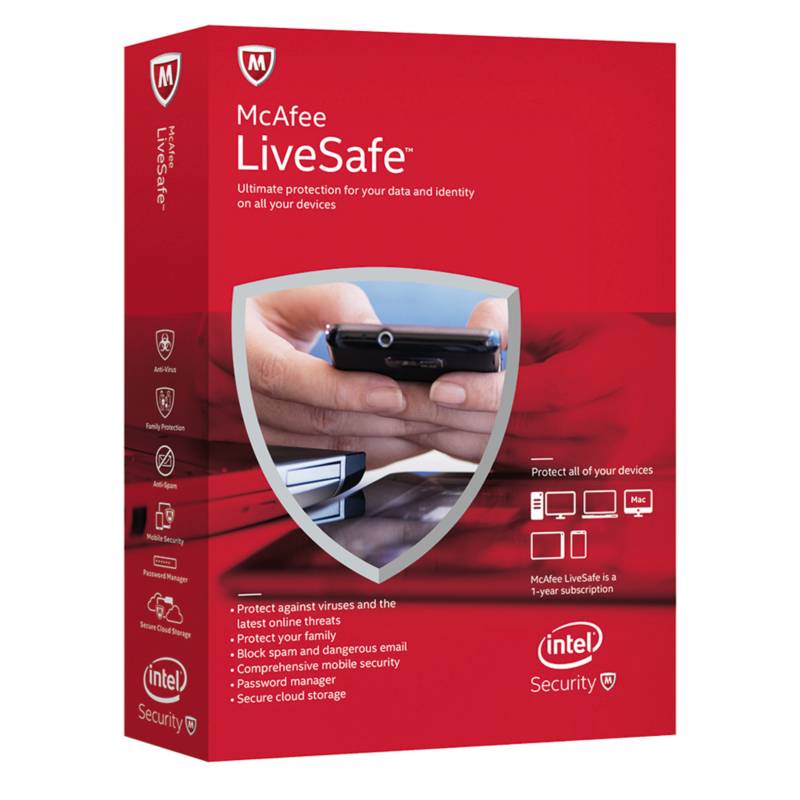 MCAFEE - Antivirus Livesafe 10 Dispositivos