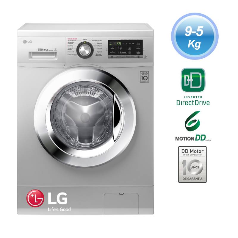 LG - Lavaseca LG 9 kg/5kg F0905TSRD Silver